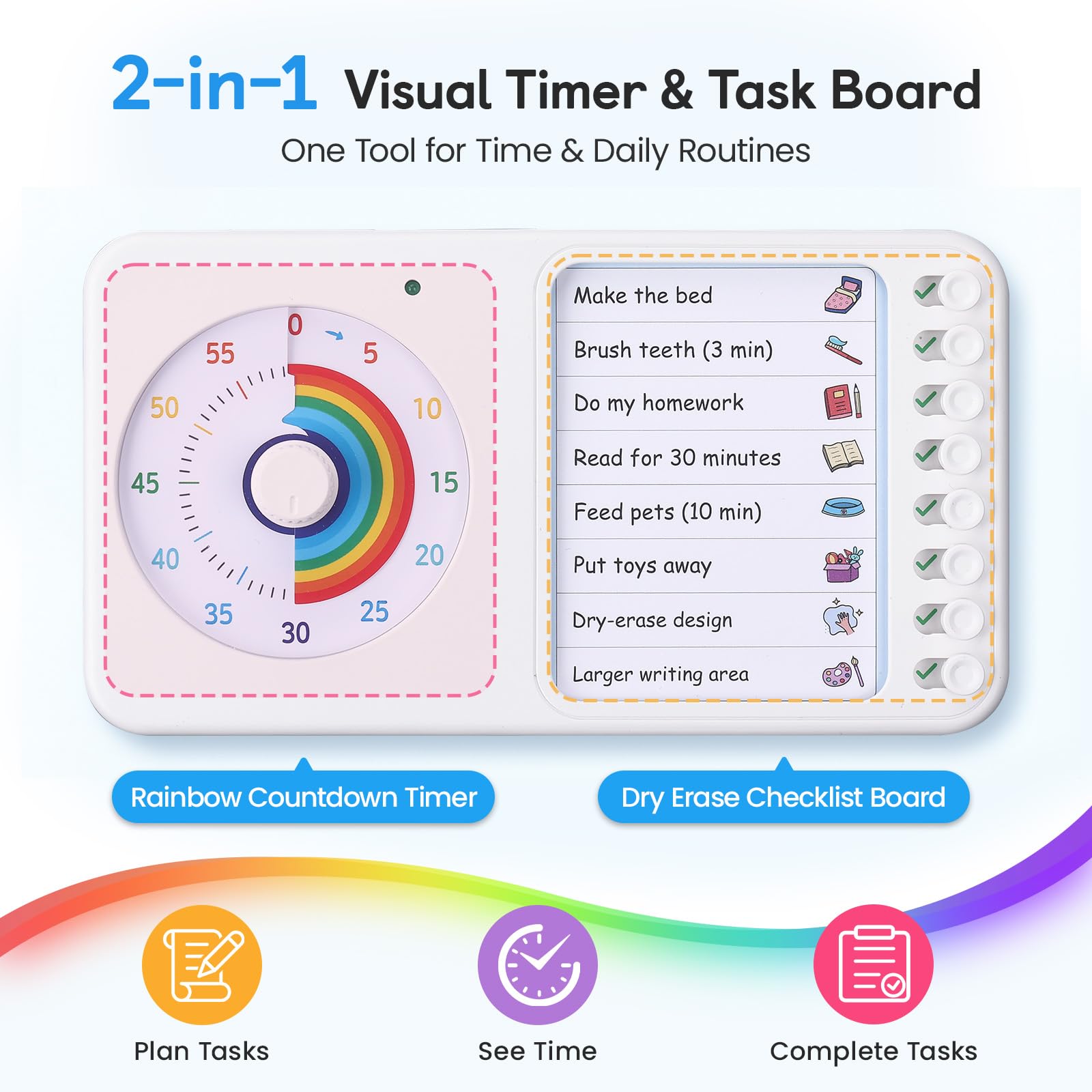 Nikafly close-up of colorful timer disk showing remaining time visually