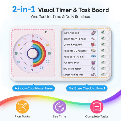 Nikafly close-up of colorful timer disk showing remaining time visually