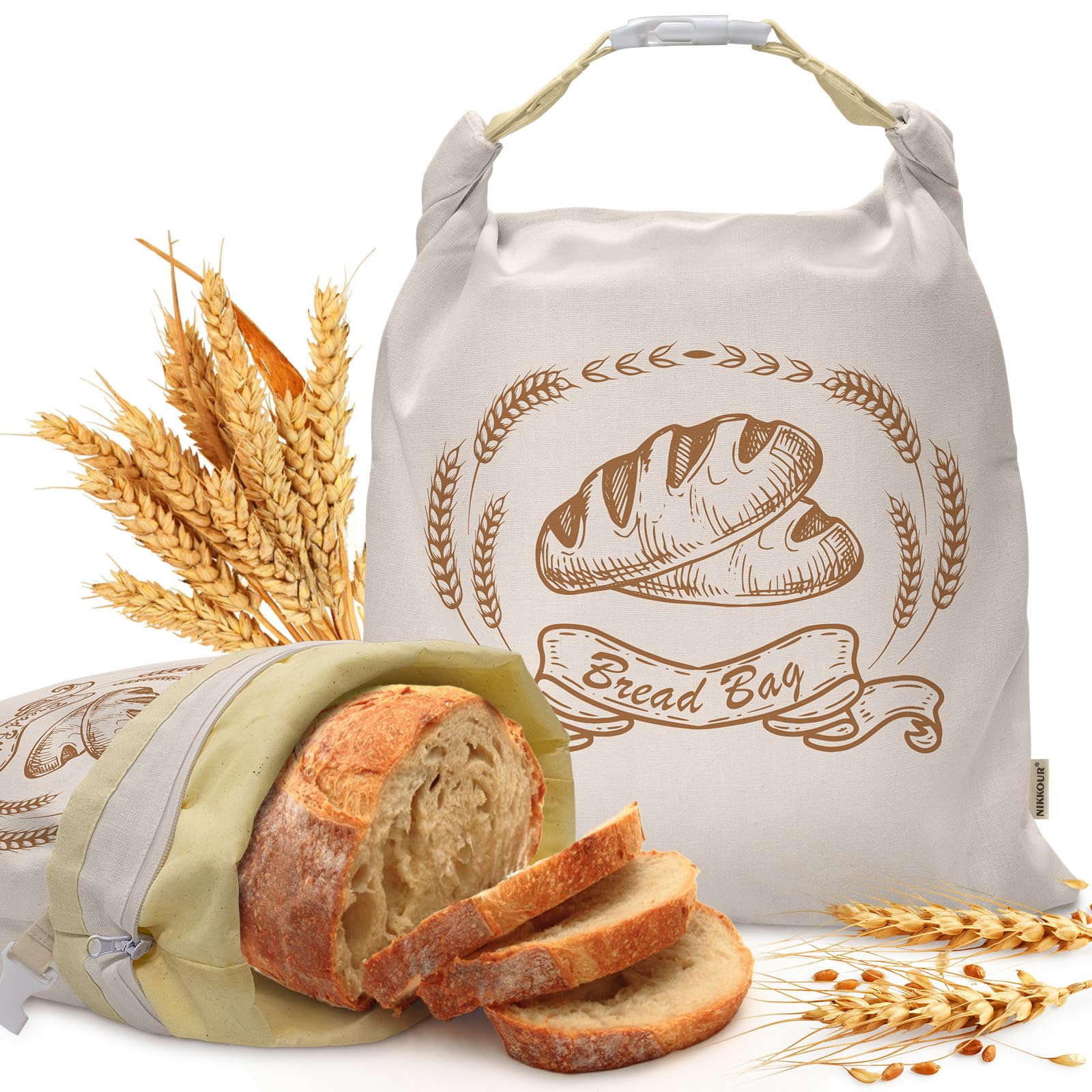 NIKKOUR front packaging showing artisan sketch and reusable benefit