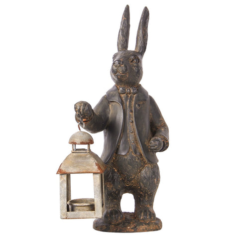 NIKKY HOME front view of rabbit figurine showing charm and solid build