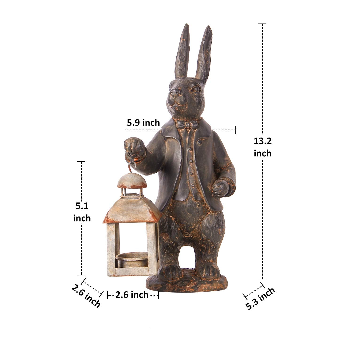 NIKKY HOME bunny next to teacup showing compact size and scale