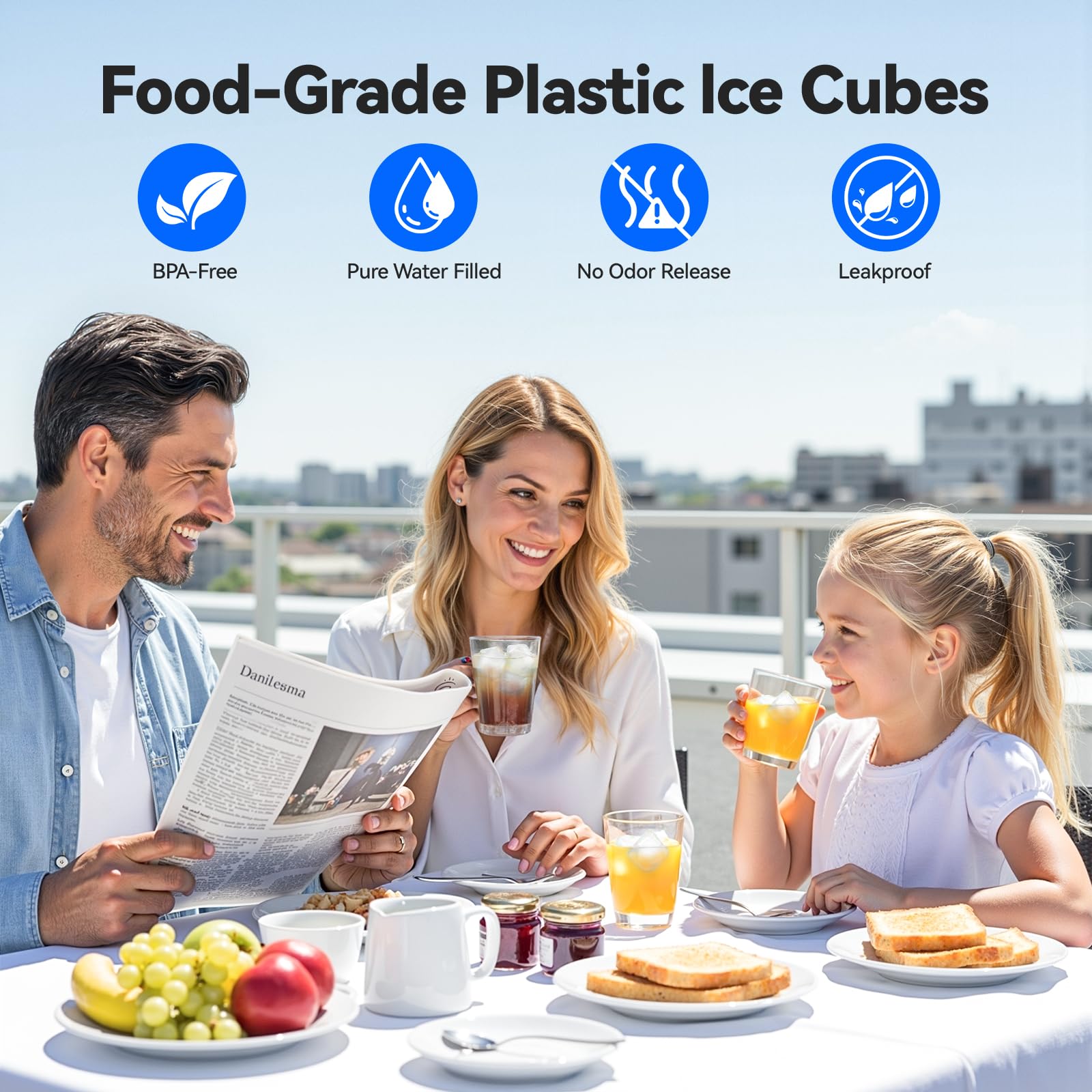 Nilpferd cubes chilling a glass without dilution to preserve drink flavor