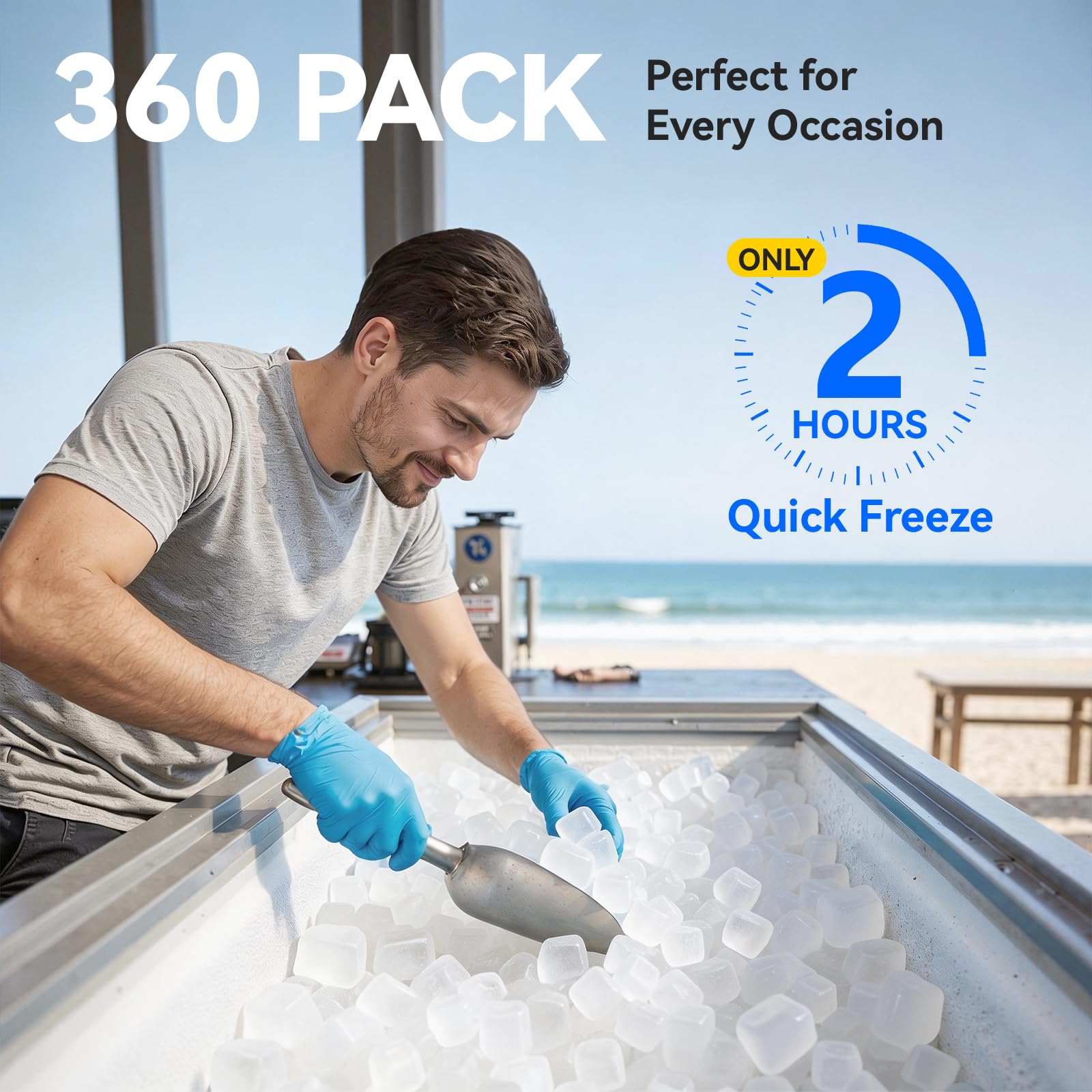 Nilpferd cubes acting as compact ice packs inside a lunchbox for food freshness