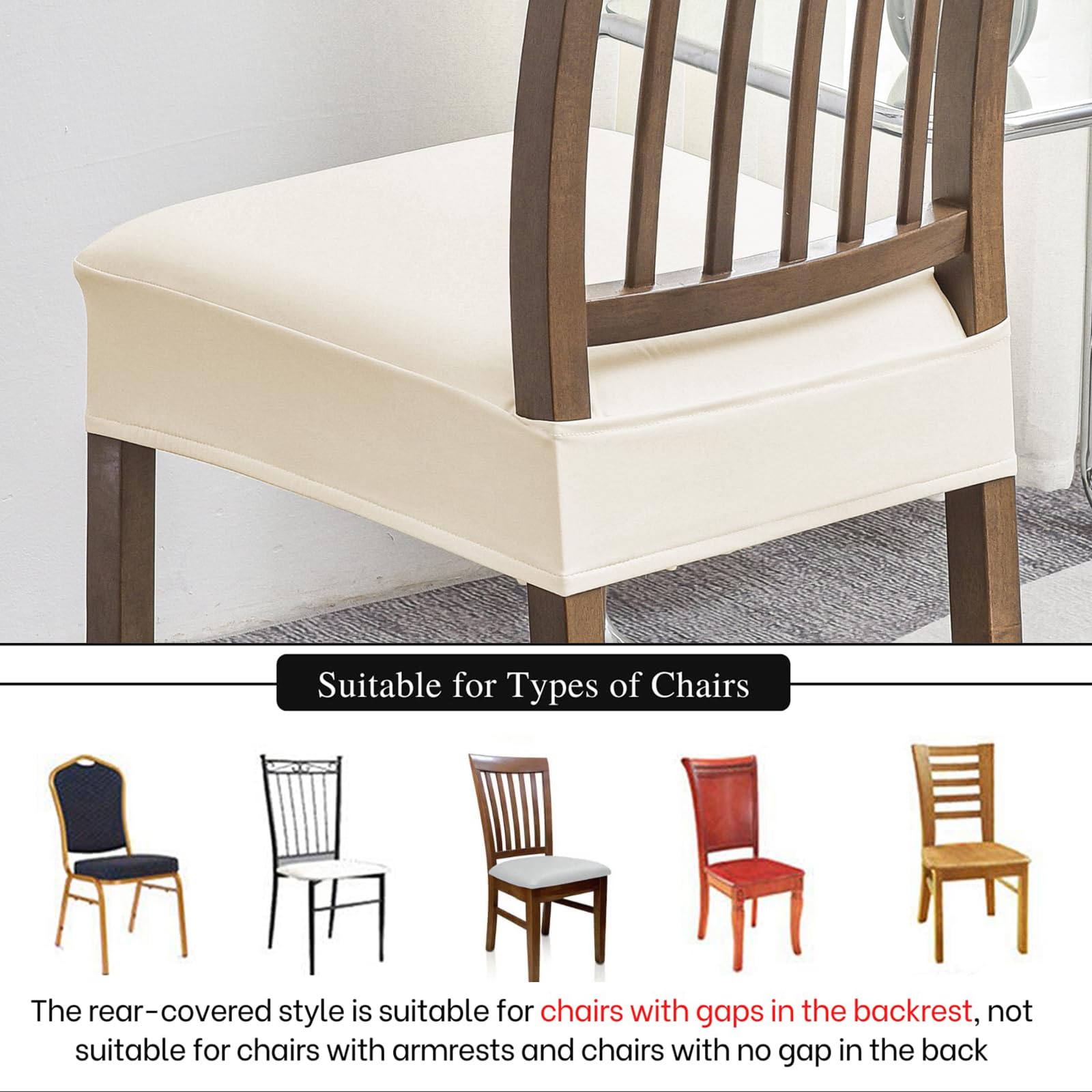 NILUOH seat cover next to ruler showing recommended size fit and measurements