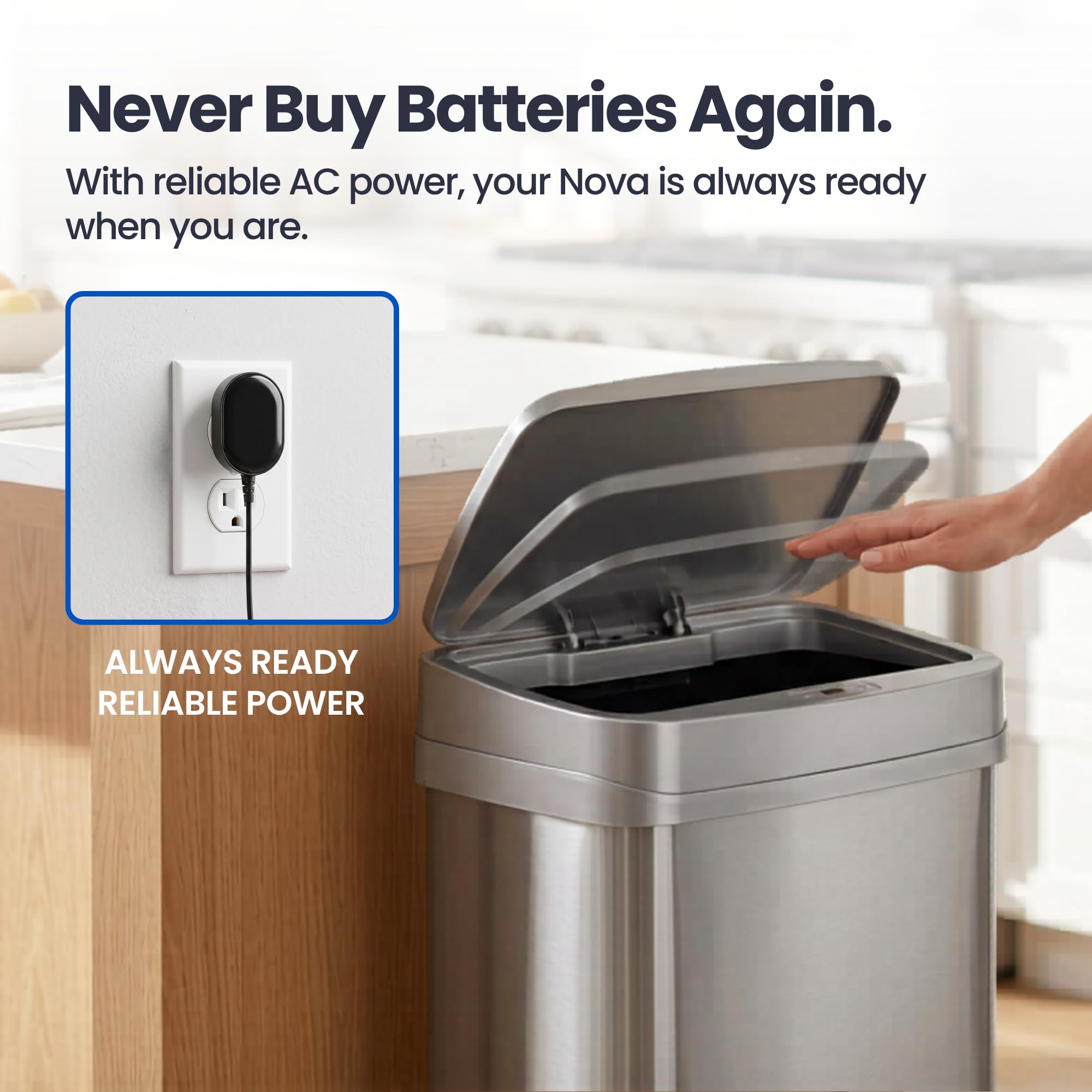 Ninestars removable inner bucket and liner access for easy cleaning and swaps