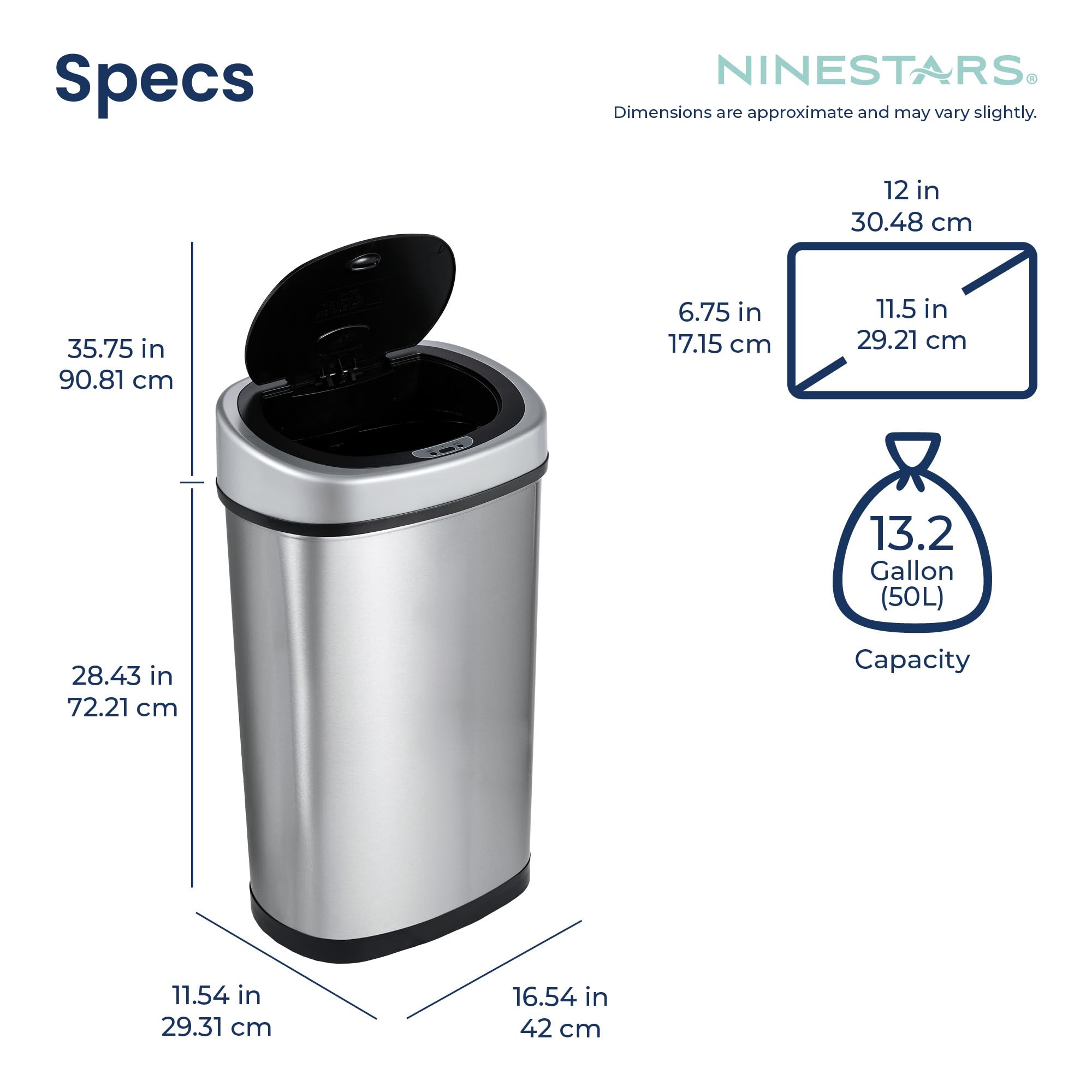 Ninestars inner liner ring visible while removing bag for neat, bag-edge concealment benefit