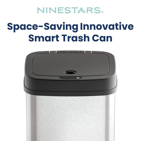Ninestars lid open with hand motion illustrating effortless hygienic, touch-free use