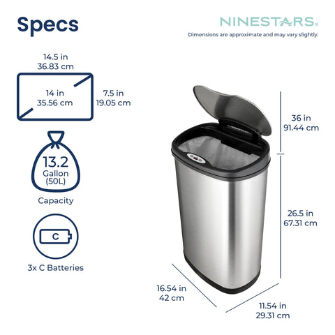 Ninestars removable liner ring detail enables tidy bag changes benefit