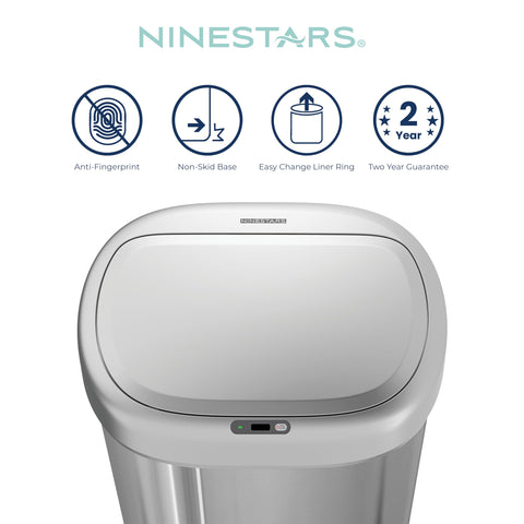 Ninestars removable ring liner detail for secure trash bag placement