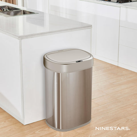 Ninestars shown next to cabinet to illustrate 21-gallon capacity