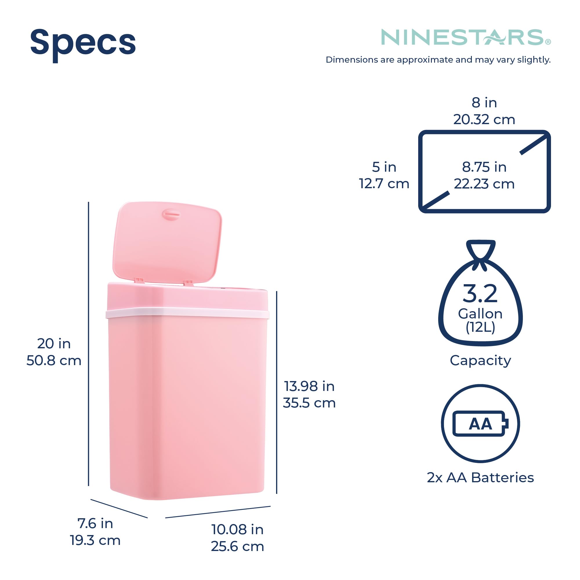 Ninestars size comparison with book showing space-saving fit