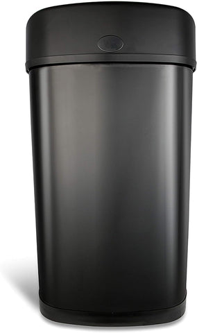 Ninestars next to standard recycling bin shows 13.2 gal size comparison