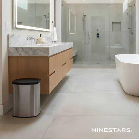 Ninestars stainless steel close-up showing fingerprint-resistant finish benefit