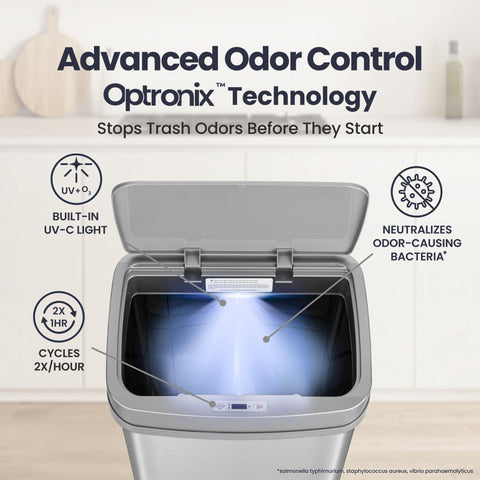 Ninestars UV and ozone purification indicator demonstrating active odor reduction