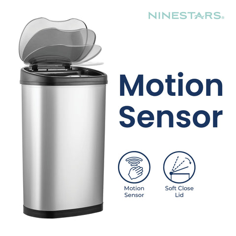 Ninestars wide oval opening demonstrates easy disposal of bulky items