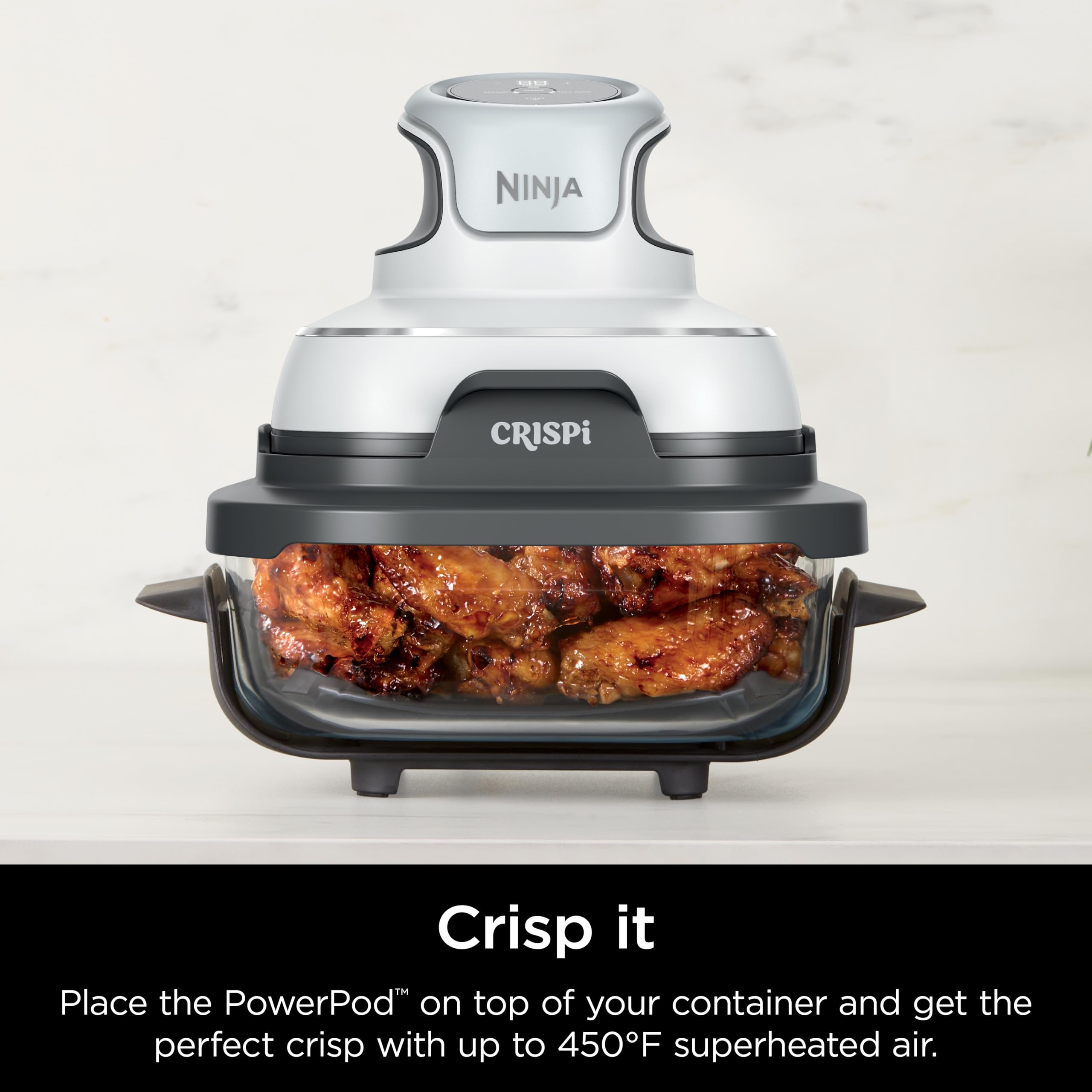 Ninja glass container placed in oven demonstrating high-heat performance