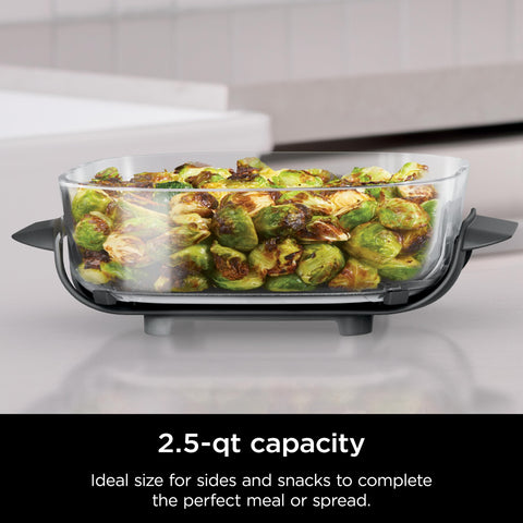 Ninja crisper tray close-up showing airflow design for better browning