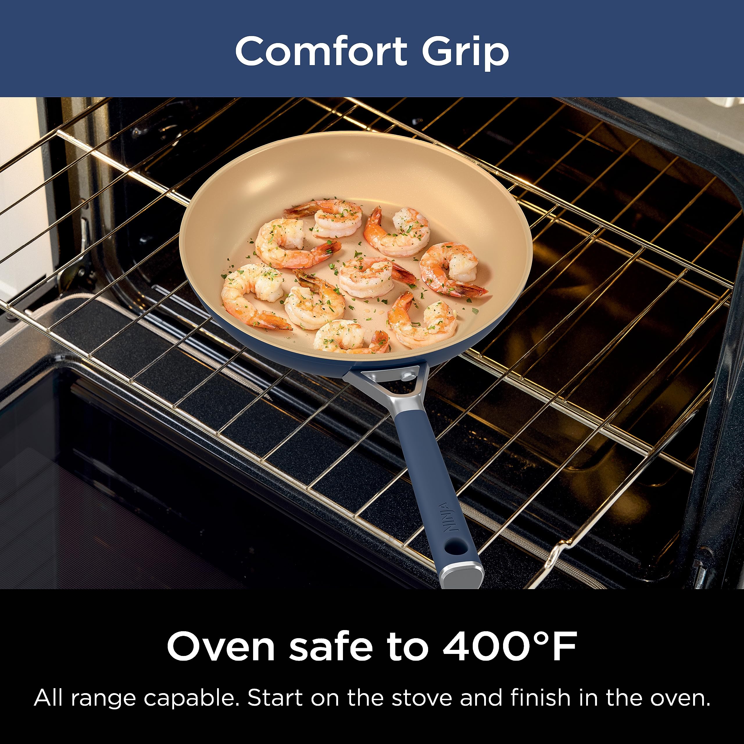 Ninja cookware inside dishwasher conveying easy cleanup convenience