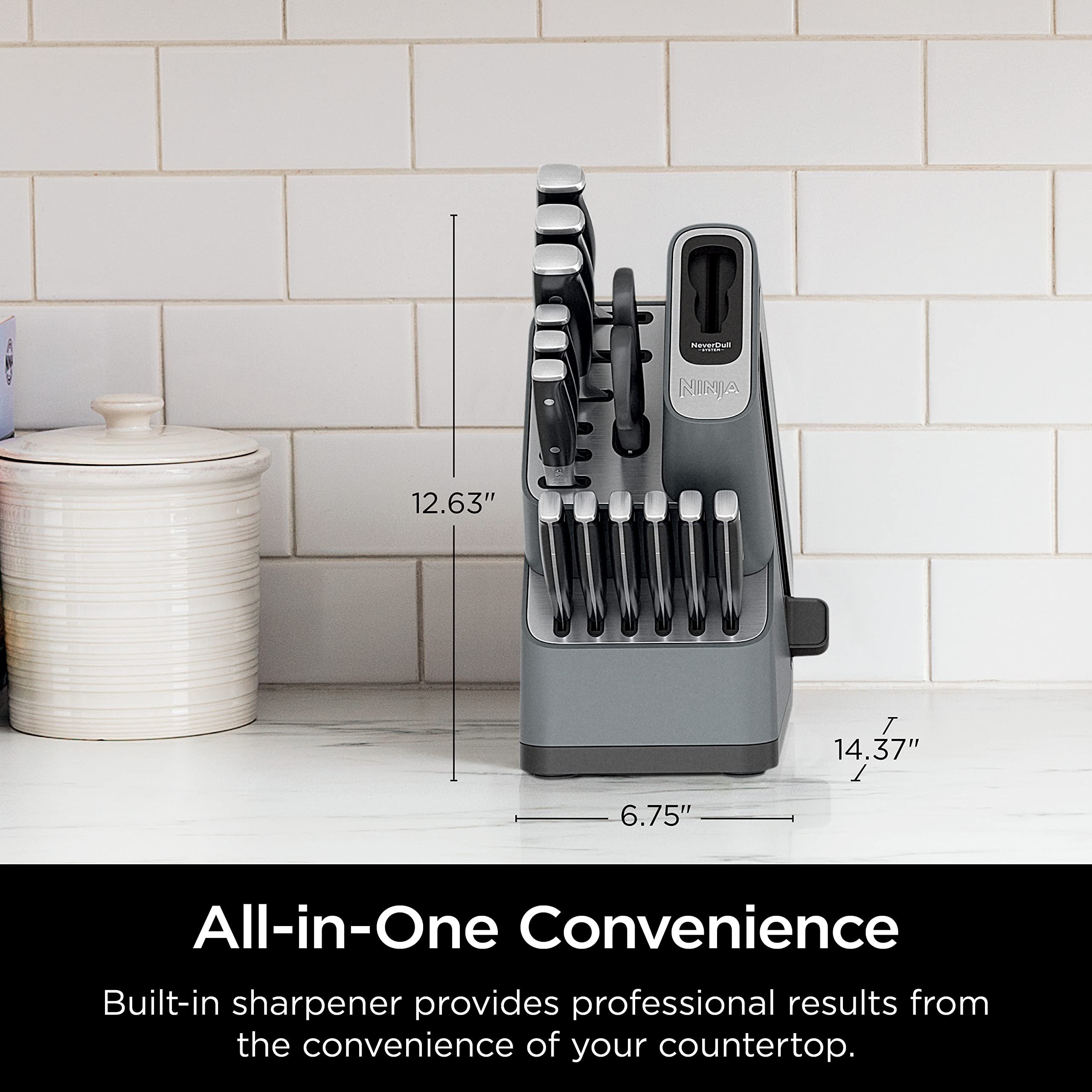 Ninja chef knife slicing vegetables in use illustrating smooth cuts and time savings