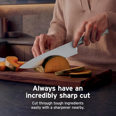 Ninja removable sharpener held off the block for versatile sharpening and storage