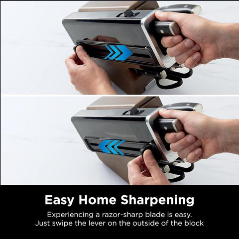 Ninja integrated sharpener slot showing easy maintenance for blade readiness
