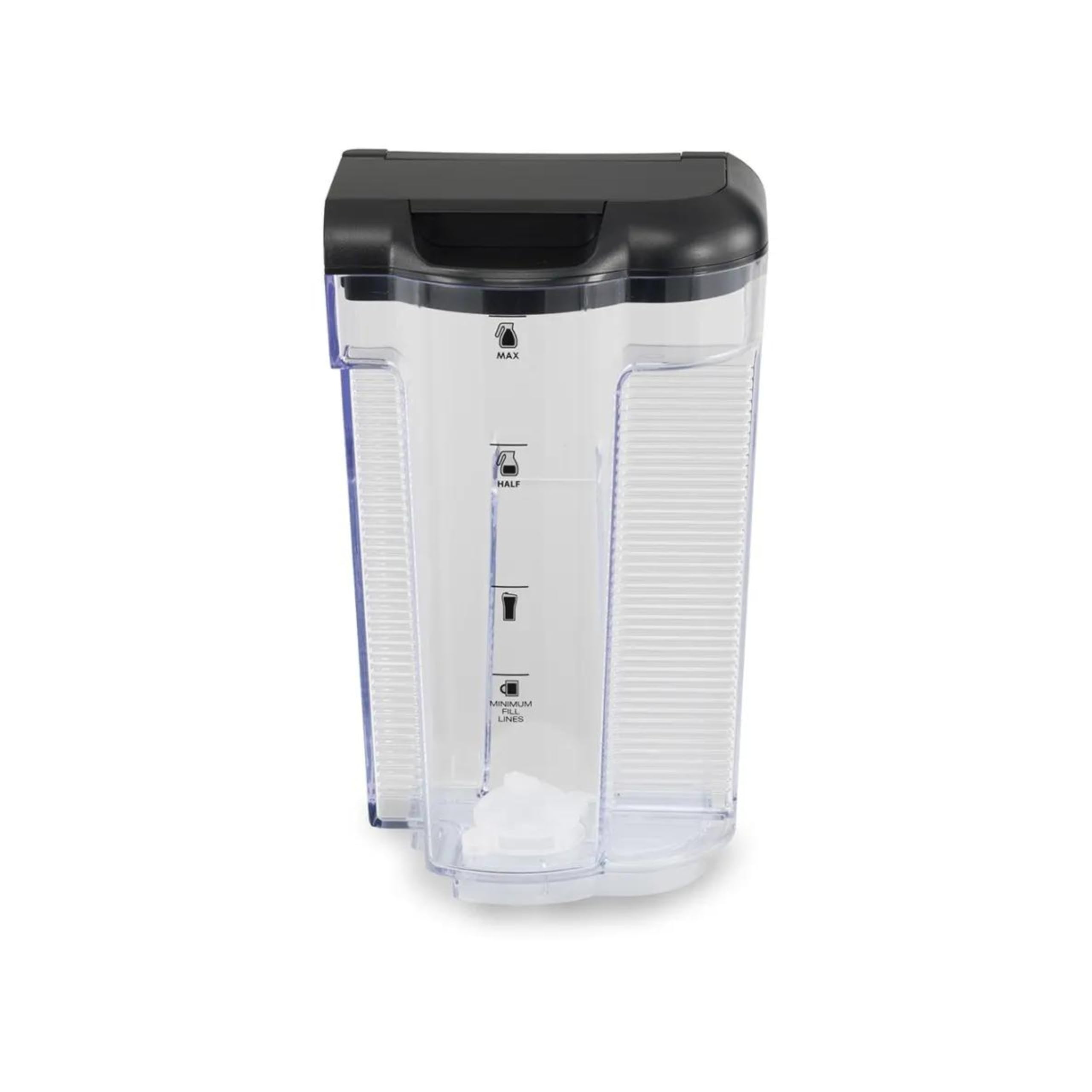 Ninja water reservoir front view showing flip-top lid for quick filling