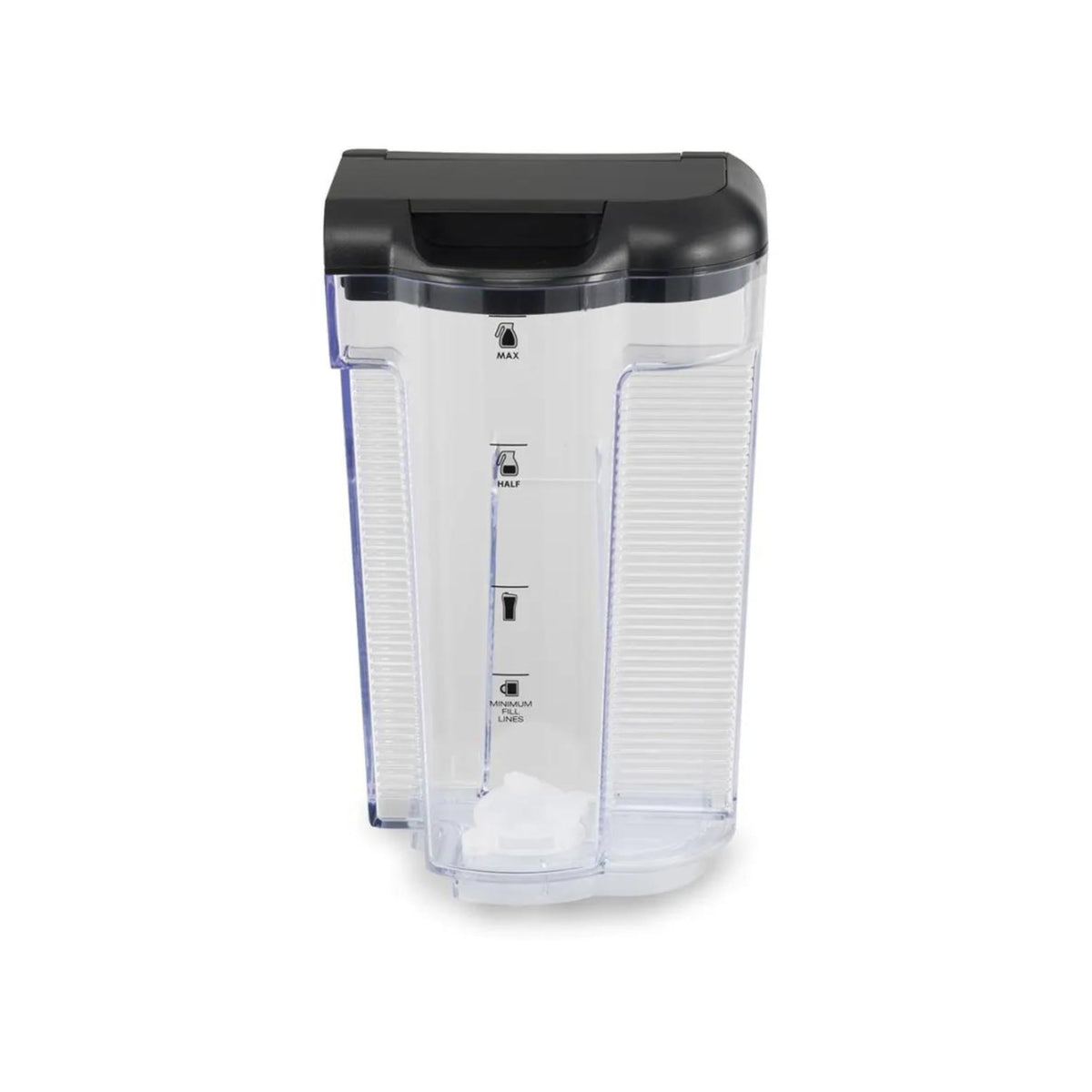 Ninja water reservoir front view showing flip-top lid for quick filling