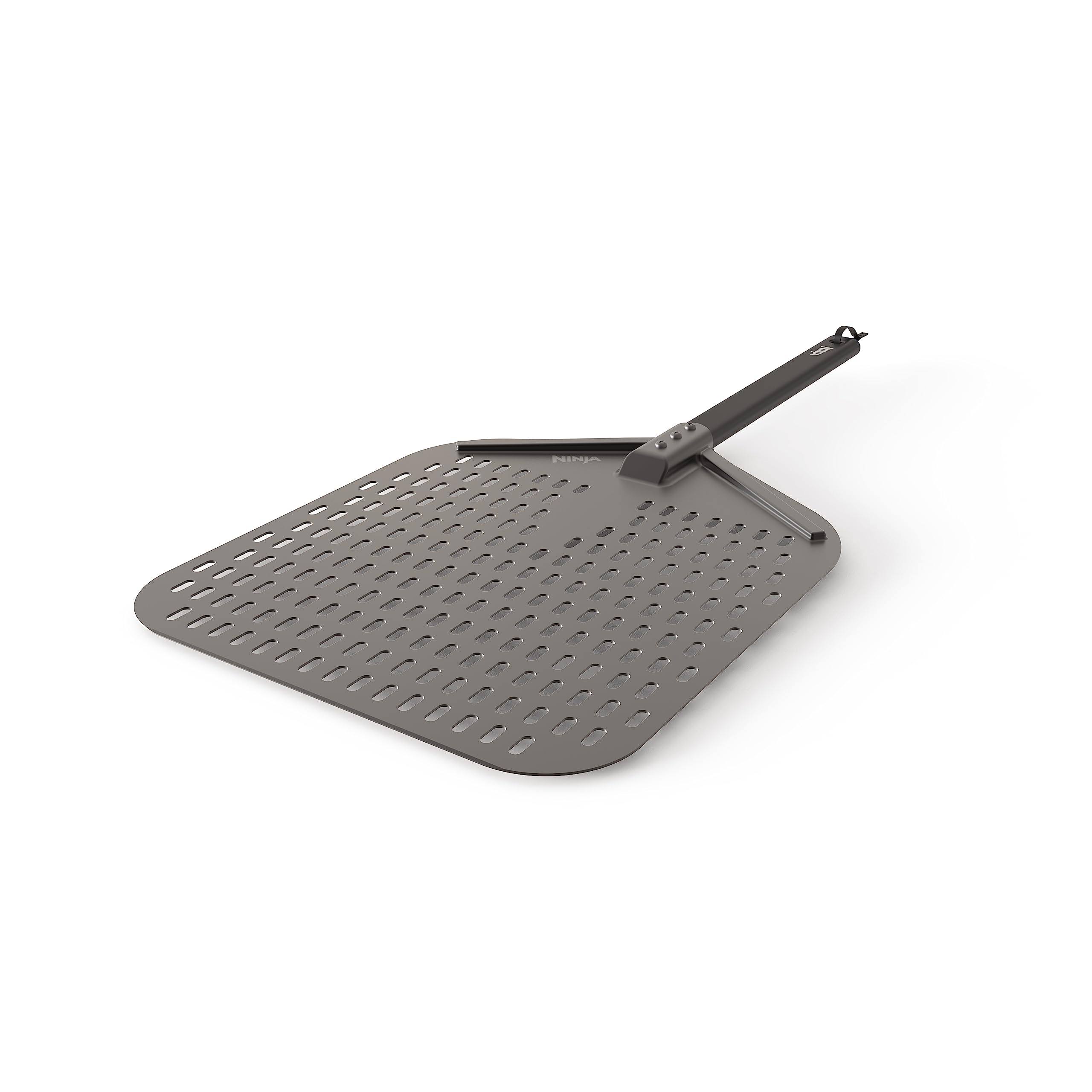 Ninja front view of pizza peel showing paddle for quick transfers
