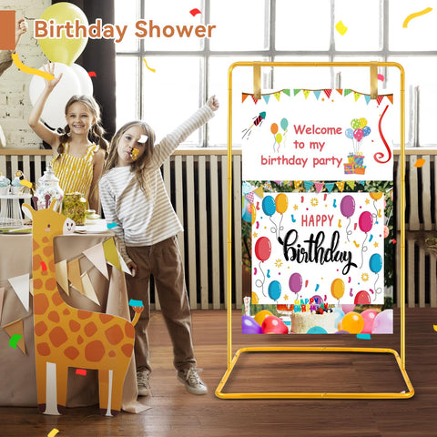 Nisoger easel in outdoor wedding setting enhancing event signage visibility