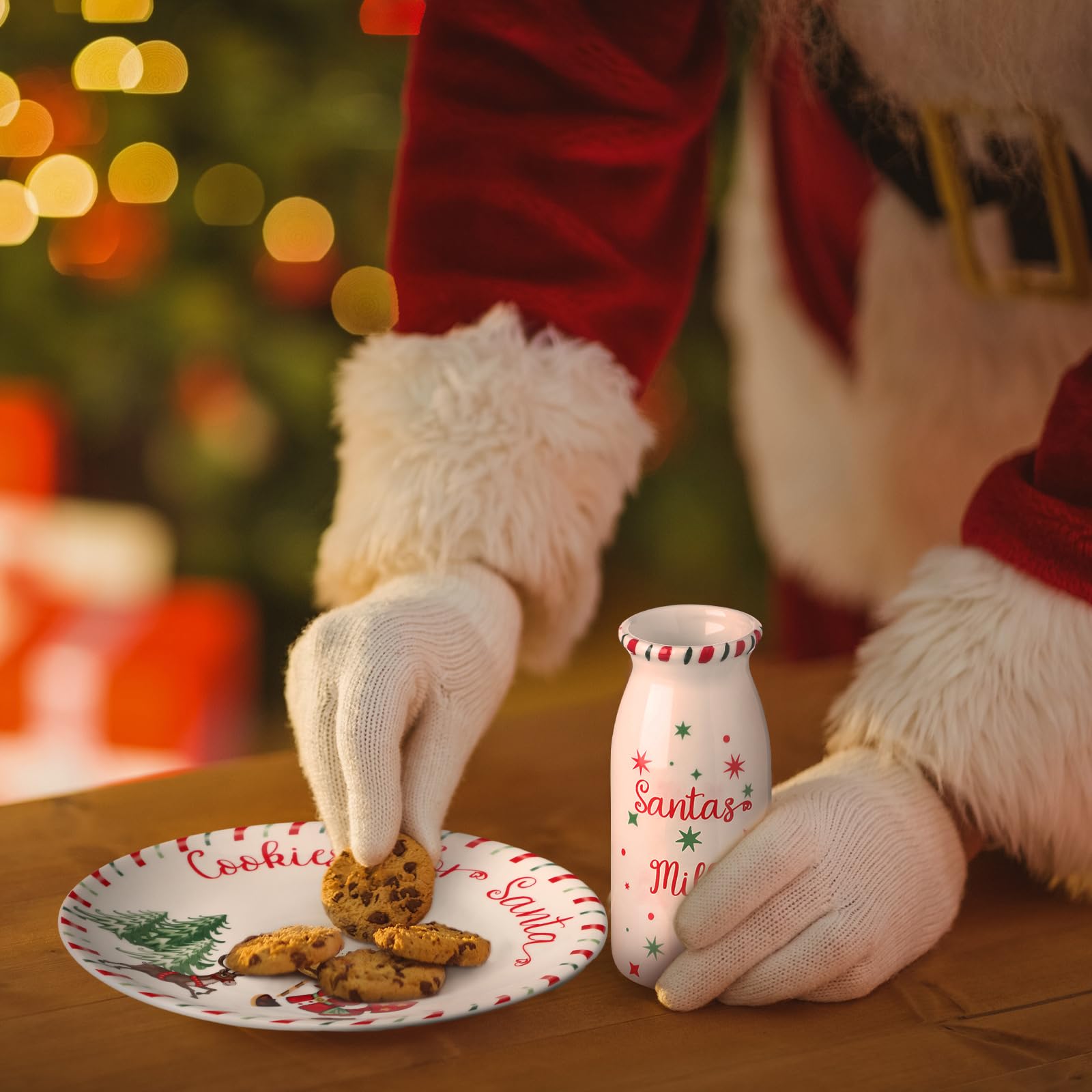 Nitial reindeer treat bowl close-up highlighting ceramic detail perfect for candies or carrot snacks