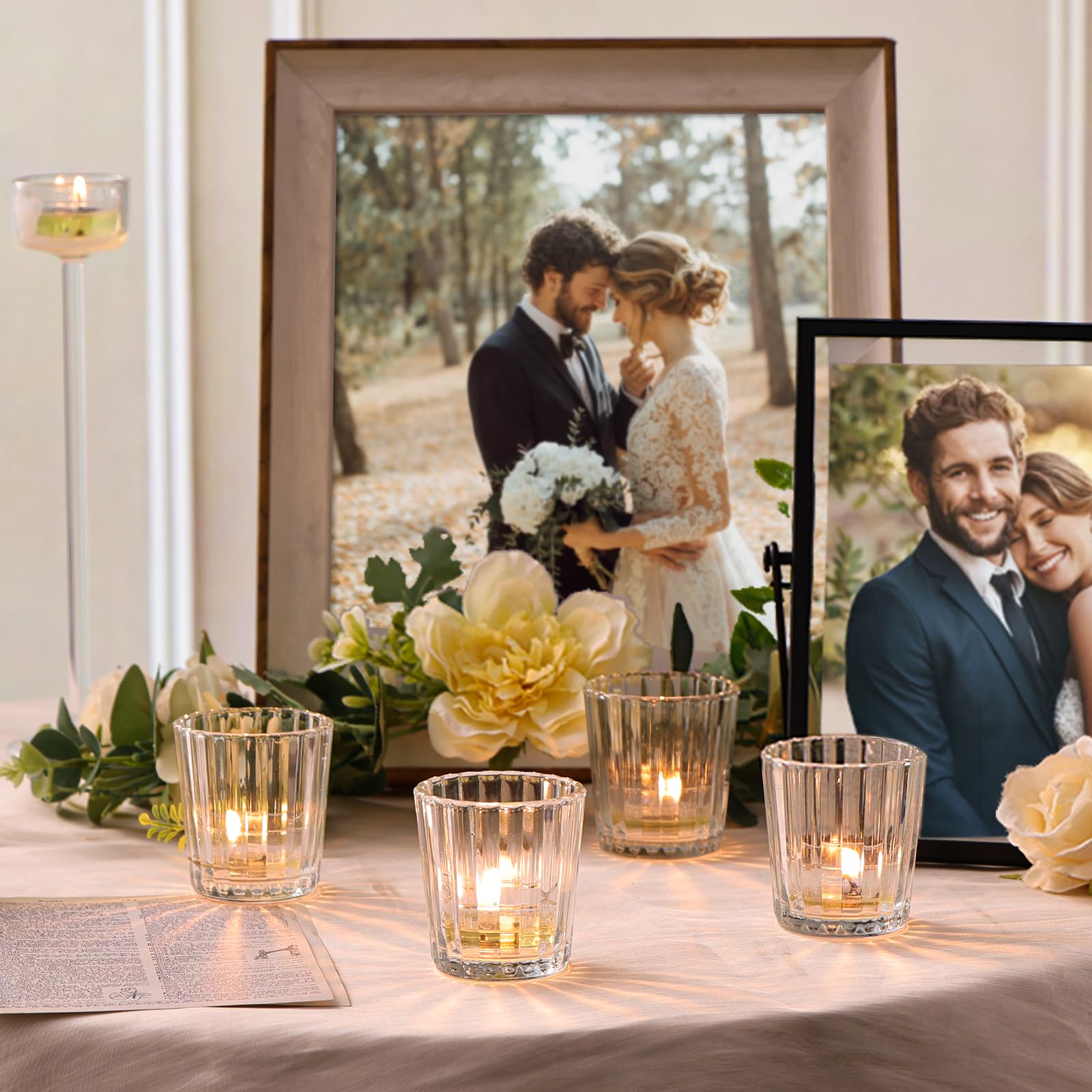 NITIME clustered holders as a wedding table centerpiece creating romantic atmosphere