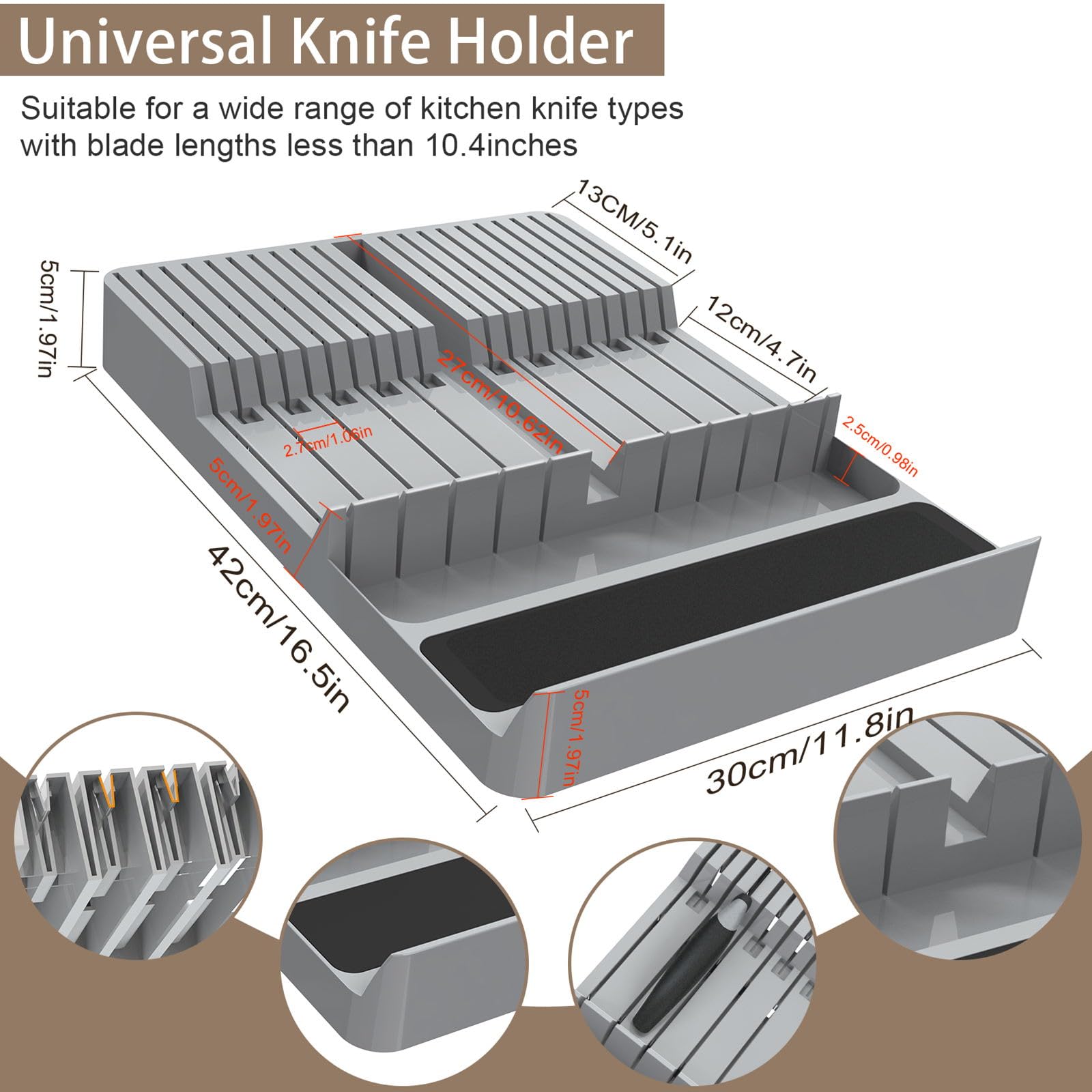 NIUXX installed in an open drawer demonstrating space-saving benefit