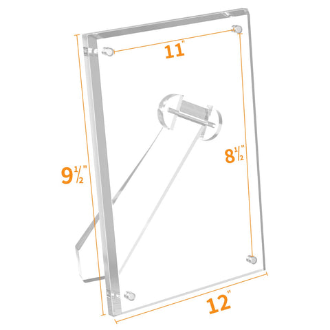 NIUBEE acrylic easel back view showing tabletop support and stable placement