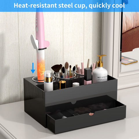 NIUBEE drawer open with hair ties and clips for quick access