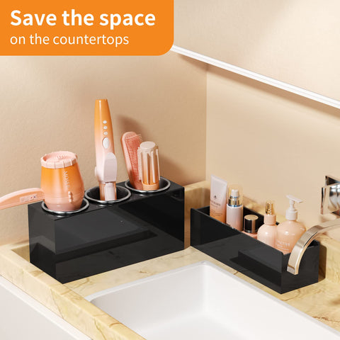 NIUBEE organizer on a bathroom vanity illustrating space-saving and neatness