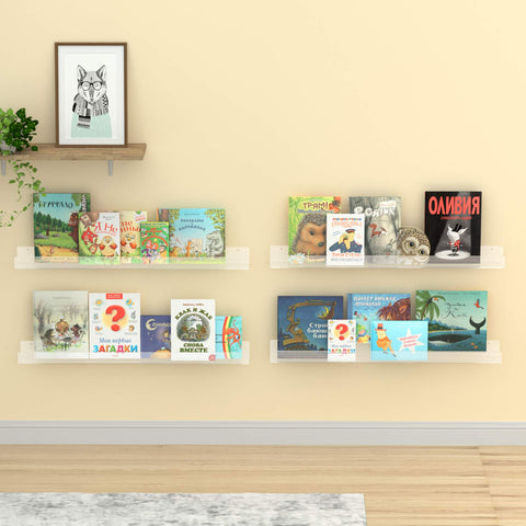 NIUBEE shelf next to toy showing scale and kid-friendly accessibility