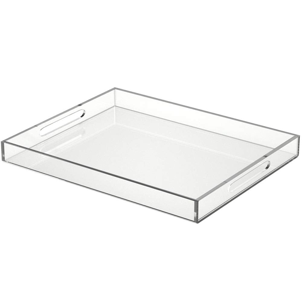NIUBEE clear tray front view showing sleek design and easy serving