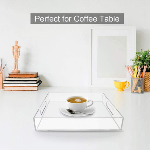 NIUBEE tray on ottoman with breakfast demonstrating spill protection