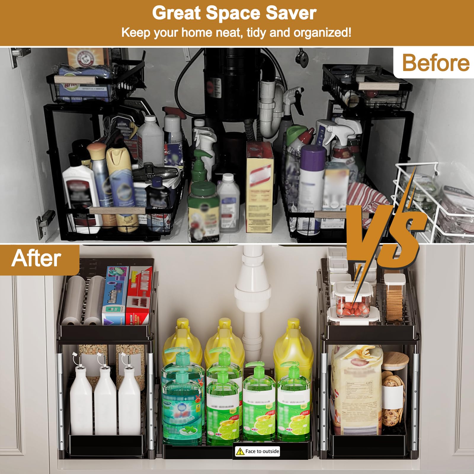 NIUXX thickened PP plastic and stainless steel materials for durable storage