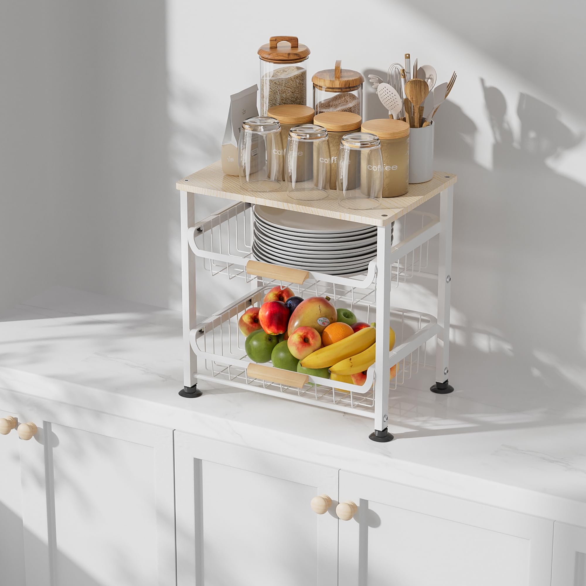 NiuYichee kitchen lifestyle setup demonstrating space-saving vertical storage