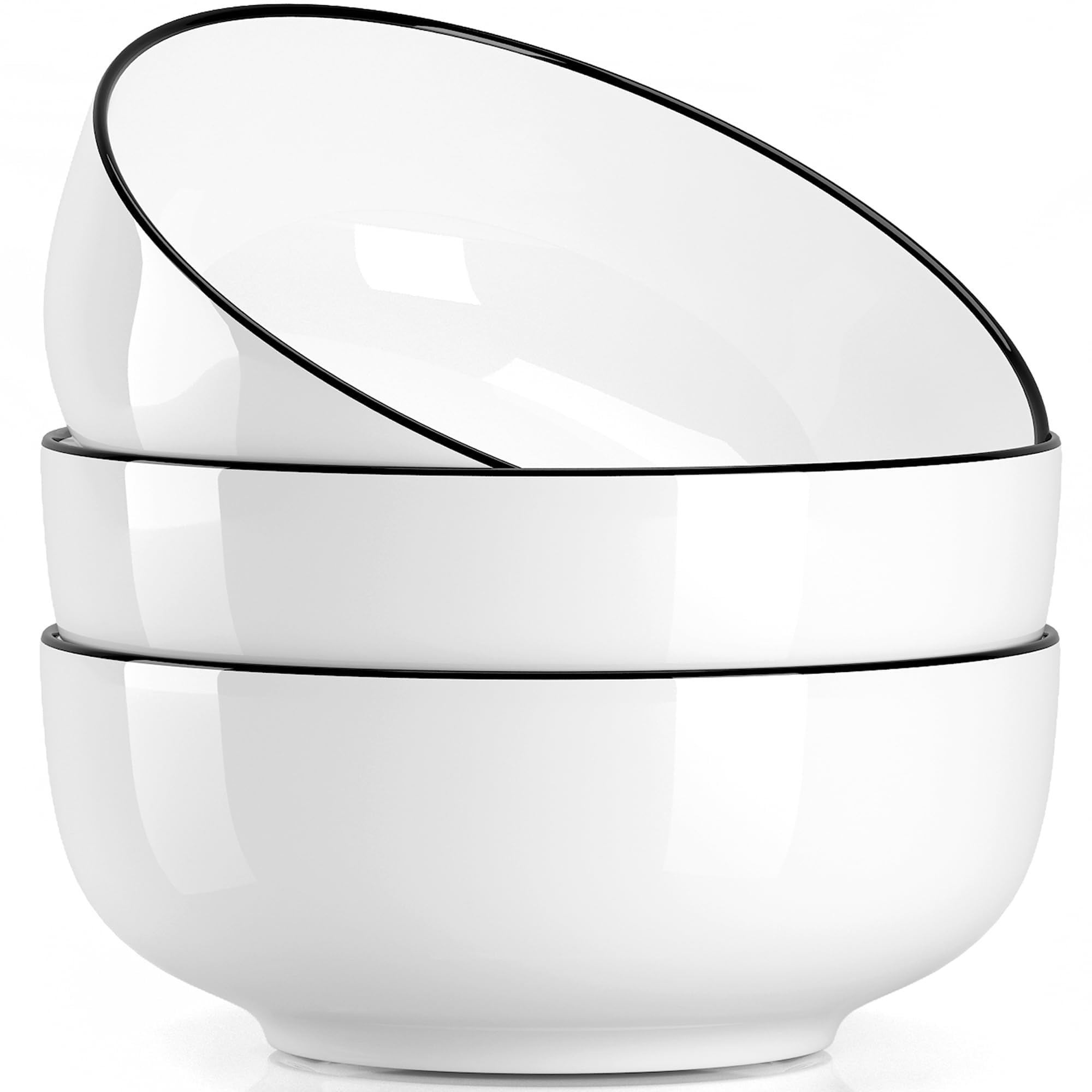 NJCHARMS front view white serving bowls showing clean design and versatility