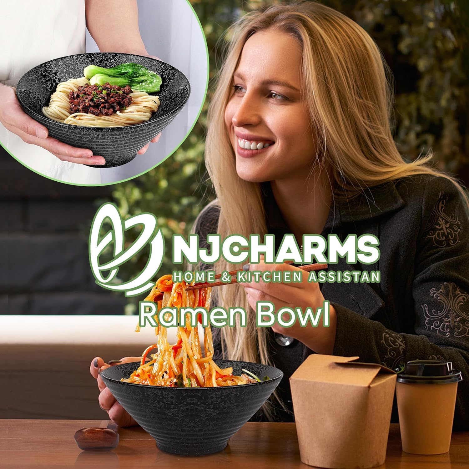 NJCHARMS bowls on table with friends signaling stylish everyday entertaining