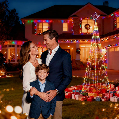 NlkeWbly nighttime street display illustrating festive curb appeal and visibility