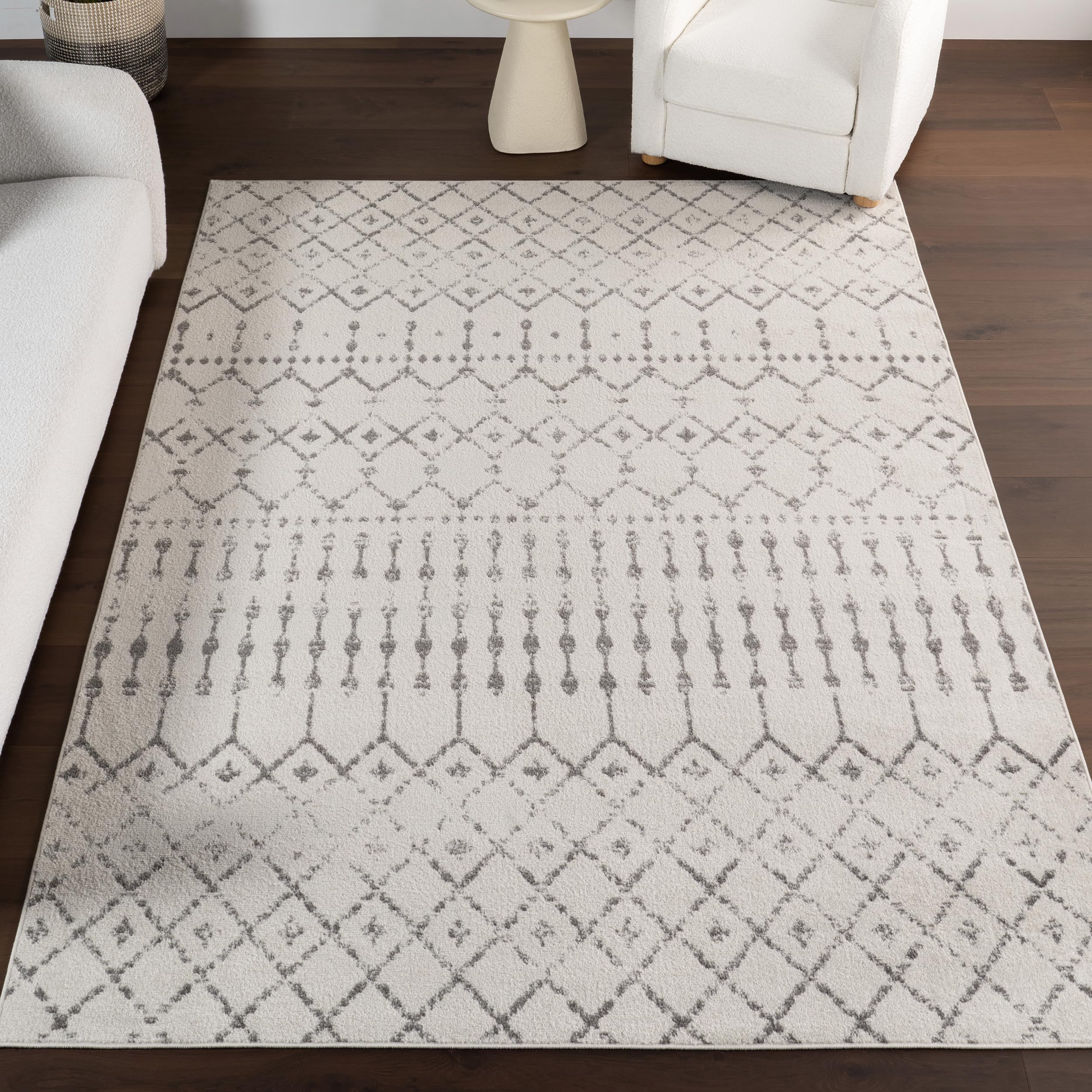 nuLOOM Blythe full rug view showing trellis medallion and room grounding benefit