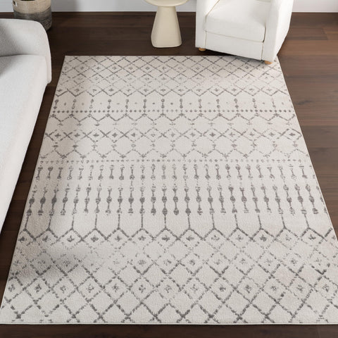 nuLOOM Blythe full rug view showing trellis medallion and room grounding benefit