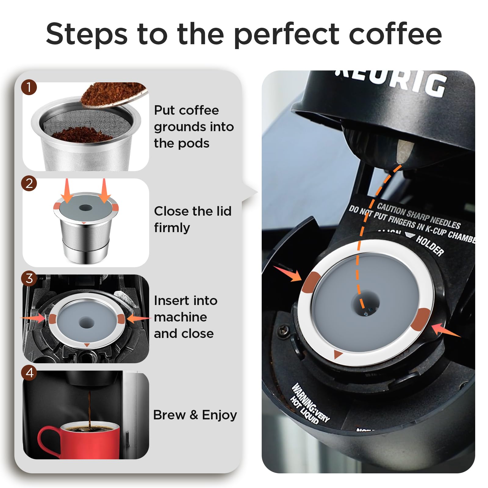 NOALTO size comparison next to a coffee scoop for accurate portioning and scale