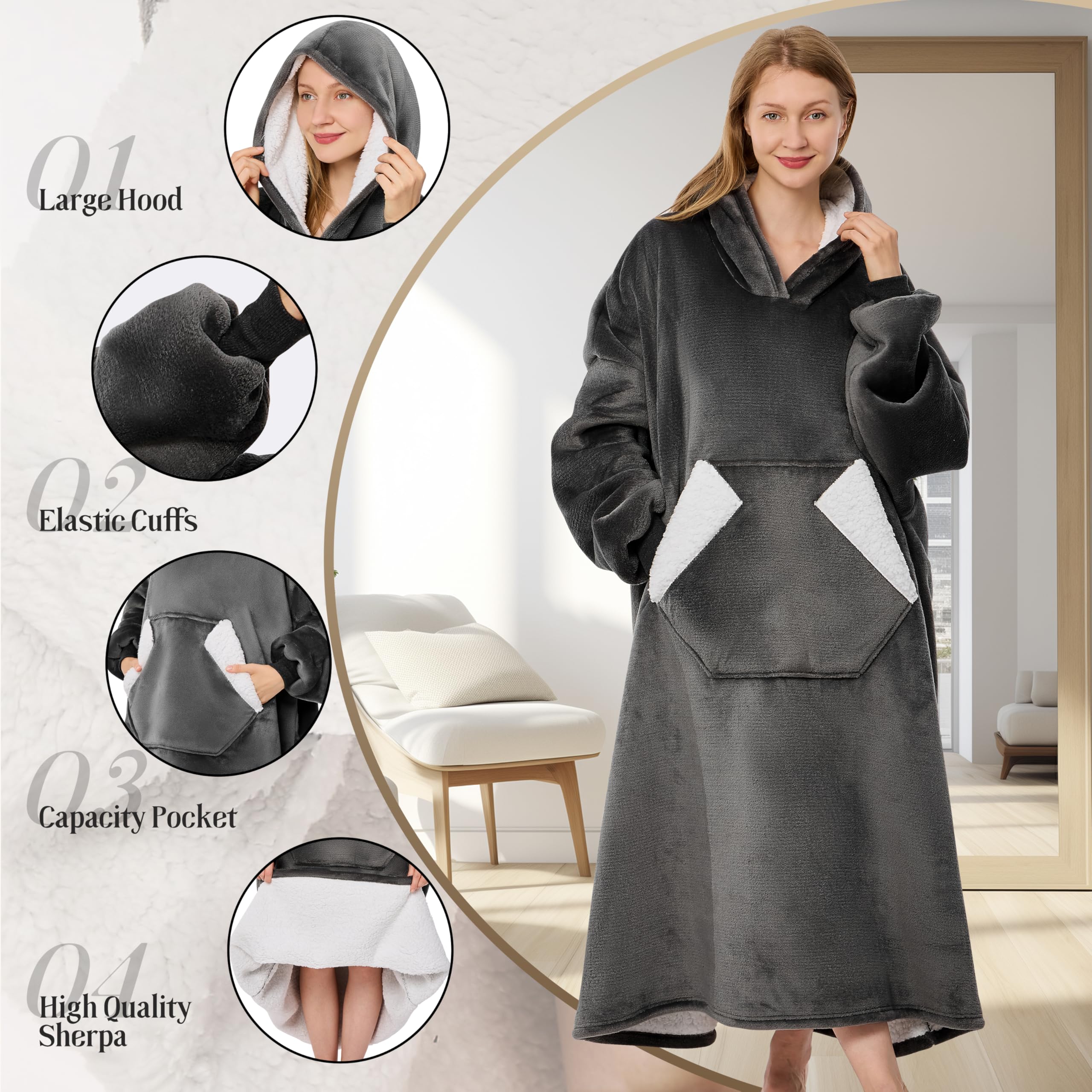Nobleer large kangaroo pocket closeup storing phone and warming hands