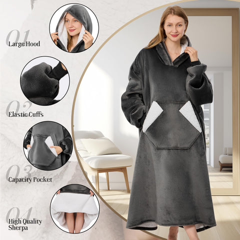 Nobleer large kangaroo pocket closeup storing phone and warming hands