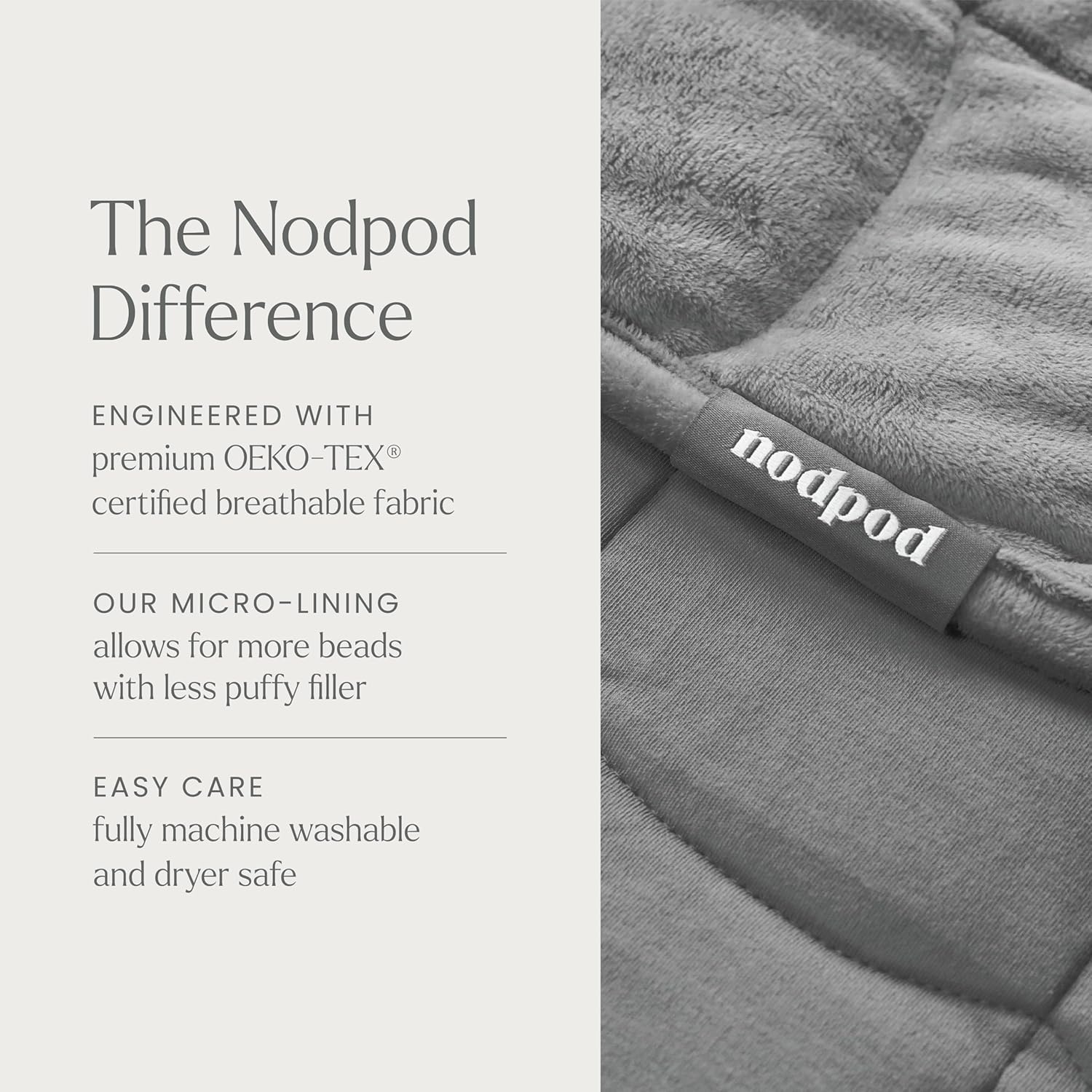 nodpod Body folded and packed for travel convenience and easy storage