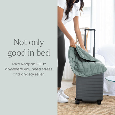 nodpod body neatly folded for travel highlighting portability and packability